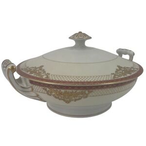 Empress China Athens No 102 Covered Tureen Serving Dish Gold Trim Floral